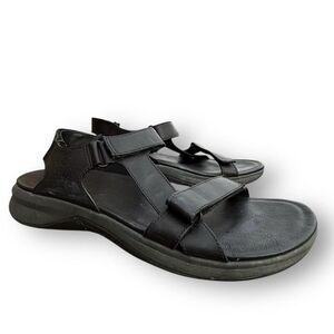 Merrell Men's Tideriser Luna Leather Sandals Black Size US 11 Casual